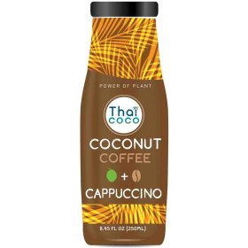 تصویر شیر نارگیل و قهوه تای کوکو با طعم کاپوچینو 250 میل Thai Coco Coconut Coffee Cappuccino Flavor 