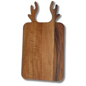 تصویر قیمت و خرید تخته گوشت چوبی طرح شاخ گوزن مدل T0125 - چوبی سرا 