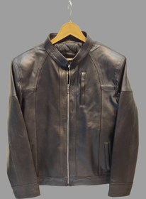 تصویر کاپشن مردانه کوین ۱۰۰% چرم سایز ۳XL مشکی 