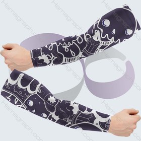 تصویر ساق دست با طرح little skulls 