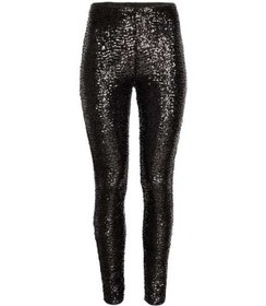 تصویر لگینگ پولکی زنانه مشکی H&M 