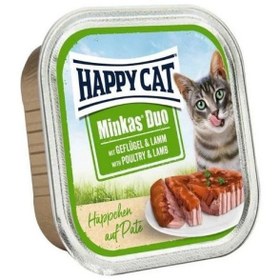 تصویر ووم گربه بالغ هپی کت طعم مرغ و سالمون 100 گرم Happy Cat Duo Chicken & Salmon