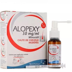 تصویر محلول رشد موی سر آقایان آلوپکسی 5 درصد Alopexy Minoxidil Solution spray 5%