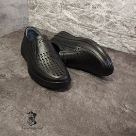 تصویر کفش طبی مردانه تمام چرم تبریز مدل M102 