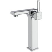 تصویر شیر روشویی پایه بلند شودر   مدل  میشل   کروم shouder basin faucet  mishel