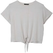 تصویر تی شرت زنانه یقه گرد سفید کیدی Kiddy کد 2142 