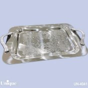 تصویر سینی براق استیل یونیک بدون پایه بزرگ کد UN-4041 