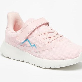 تصویر کفش ورزشی بافت‌دار دخترانه با بند چسبی برند oaklan by shoexpress Girl's Textured Sports Shoes With Hook And Loop Closure