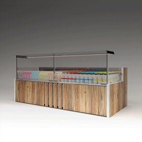 تصویر یخچال ویترینی پرده هوا موتور سرخود مدل سیترین ۲ متری 