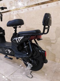 تصویر موتور سیکلت برقی دو‌ نفره chenxian mengma موتور ۳۵۰ وات رنگ‌ مشکی 