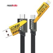 تصویر کابل شارژر 4 کاره تایپ سی + آیفون گرنداسکای مدل GK-44 