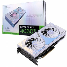 تصویر کارت گرافیک Colorful iGame RTX 4060 Ti Ultra OC DUO 8GB - White 