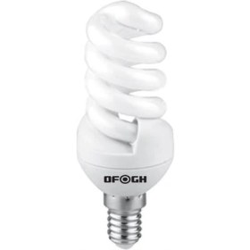 تصویر لامپ کم مصرف ( فول پیچ ) 11 وات سرپیچ E14 برند افق کد LAMP-KAM MASRAF-OFOGH-11W 