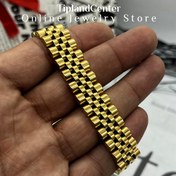 تصویر دستبند رولکس مشکی استیل 