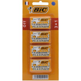 تصویر تیغ دبل ایج بیک مخصوص آقایان و خانم ها 1+3 عدد bic chrome platinum double edge