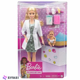 تصویر عروسک باربی دکتر مدل Doll Mattel Barbie Doctor 30 Cm - زمان ارسال 15 تا 20 روز کاری 