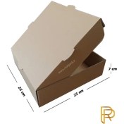 تصویر جعبه کیک پیتزا مقوای ایفلوت بدون چاپ ( ۱۰۰ عددی ) 