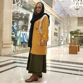 تصویر کت پشمی تکه دوزی شده 