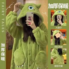 تصویر سرهمی حوله ای کارتونی مایک (چشم‌گنده) + شلوار ست 