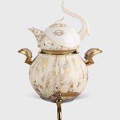 تصویر کتری و قوری کروپ ست کد 507M رنگی ماربل 