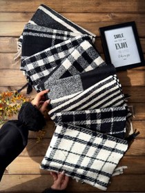 تصویر شال موهر (سفید-مشکی) - 8 