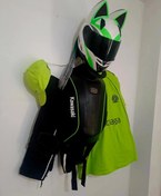 تصویر استند دیواری کلاه کاسکت - سیاه helmet stand