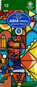 تصویر مداد رنگی 12 رنگ آسیا 