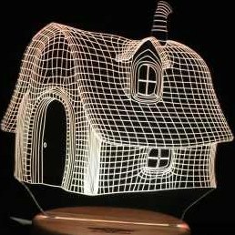 تصویر چراغ خواب ای پلاس دیزاین طرح خانه فانتزی 