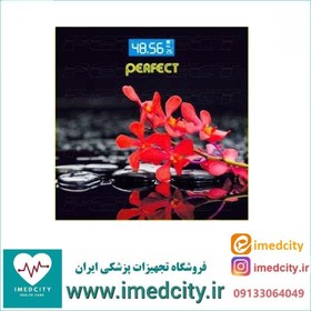 تصویر ترازو دیجیتال وزن کشی خانگی پرفکت (Perfect) طرح گل قرمز 