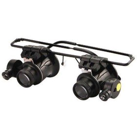 تصویر عینک ذره بینی تعمیرات با لامپ LED 