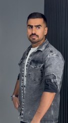 تصویر نام محصول : پیراهن جین ضخیم مردانه رنگ زغالی 