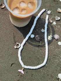 تصویر en.lable گردبند‌summer رنگ سفید مدل wall Wall