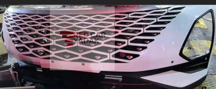 تصویر سپر جلوکامل fx،همراه با متعلقات،بدون نیاز به رنگ،تمامی رنگها موجود،استوک در حد،شامل سپر بالا و پایین،زه های چراغ،زههای بالایی و پایینی Fx