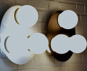 تصویر لوستر سقفی مدرن مدل نیلوفر سه شعله- سفید 
