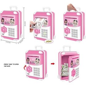 تصویر گاوصندوق رمز دار اسباب بازی طرح ال او ال سوپرایز TROLLEY CASE Piggy Bank LOL Surprise_اسباب بازی 