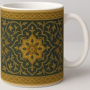 تصویر ماگ با طرح های هندسی ایرانی 