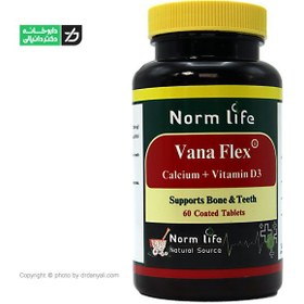 تصویر قرص روكش دار وانا فلكس نورم لایف  60 عدد Norm Life Vana Flex Calcium + Vitamin D3 60 Tabs