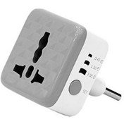 تصویر مبدل دو شاخه برق تایمردار هامر مدل T100 