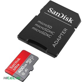 تصویر کارت SanDisk Ultra 400GB microSDXC UHS-I با Adap ... ا SanDisk 400GB Ultra MicroSDXC UHS-I Memory Card with Adapter - 100MB/s, C10, U1, Full HD, A1, Micro SD Card - SDSQUAR-400G-GN6MA SanDisk 400GB Ultra MicroSDXC UHS-I Memory Card with Adapter - 100MB/s, C10, U1, Full HD, A1, Micro SD Card - SDSQUAR-400G-GN6MA