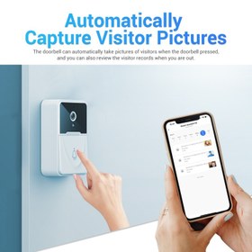 تصویر زنگ در هوشمند دوربین دار ESCAM مدل X3 Smart Doorbell Camera 