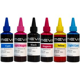 تصویر جوهر پرینتر Meva MA-T6731 Beta 100ml بسته 6 عددی Meva MA-T6731 Beta 100ml Printer Ink Pack Of 6