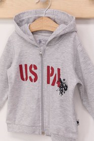 تصویر ژاکت کشی پسرانه یو اس پلو اورجینال خاکستری U.S. Polo Assn. USB651 