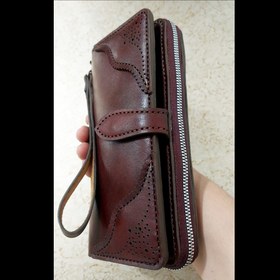 تصویر کیف دور زیپ چرم 