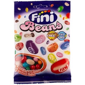 تصویر پاستیل لوبیایی جلی بینز بدون گلوتن و چربی 85 گرمی فینی Fini Beans jelly bean candy 