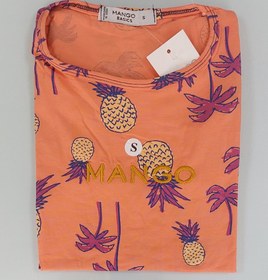 تصویر تیشرت نخی زنانه منگو طرح دار - اسمال S / ۱۵۵۰۰۰ T-shirt Mango