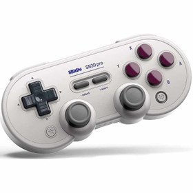 تصویر گیم پد بی سیم 8BitDo مدل SN30 Pro G Classic مخصوص نینتندو سوییچ – خاکستری روشن 