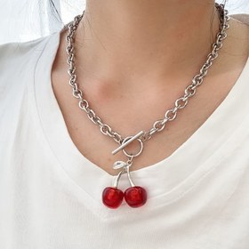 تصویر گردنبند مدل گیلاس Cherry necklace