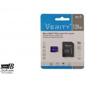 تصویر رم میکرو 128 گیگ وریتی مدل U3 C10 80MB/s با خشاب 