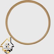 تصویر رینگ ساعت روستیک قطر ۵۰ سانتی‌متر چوبی 