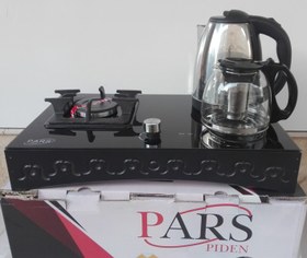 تصویر چای ساز پارس پیدن مدل ترکیبی (برقی/گازسوز) صفحه شیشه سکوریت نشکن ا Parspiden Tea maker Parspiden Tea maker